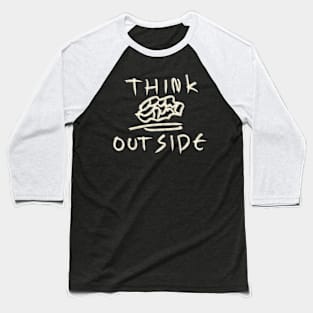 Hand Drawn Think Outside Baseball T-Shirt